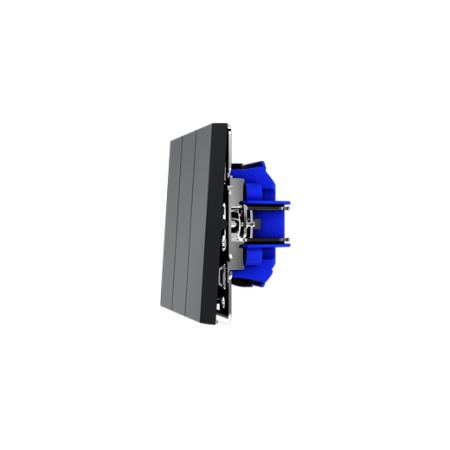 Выключатель встраиваемый Voltum S70 трехклавишный 10А, (графит)