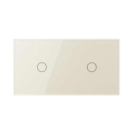 Сенсорный выключатель 2 клавиши (1-1), 2 поста, цвет жемчужный Livolo