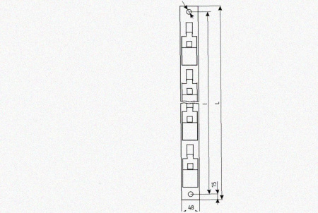 Стойка кронштейна рожкового прямолинейного К1350.001 УТ1,5 горячее цинкование 2 рожка, L315, S3,0