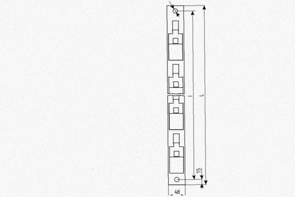 Стойка кронштейна рожкового прямолинейного К1350.001 УТ1,5 горячее цинкование 2 рожка, L315, S3,0