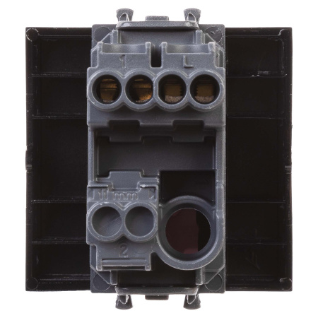 Кнопка одноклавишная модульная, "Avanti", "Черный квадрат", 2 модуля DKC