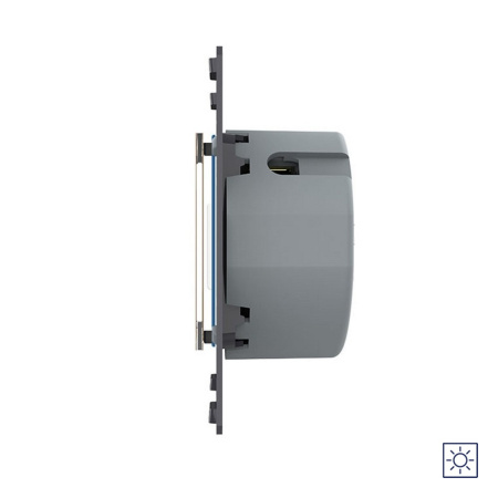 Выключатель Quadro 1 клавиша сухой контакт Золотой (механизм) Livolo