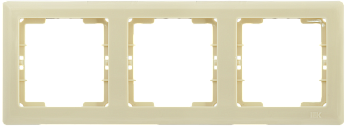 Рамка 3-местная горизонтальная РГ-3-БК BOLERO кремовый IEK
