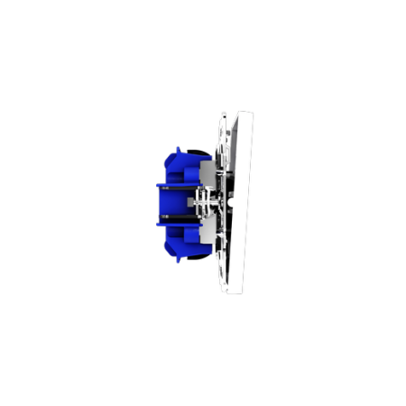 Выключатель встраиваемый Voltum S70 одноклавишный с подсветкой 10А, (белый глянцевый)