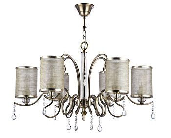 Люстра 6*E14 40Вт Бронза Антик IP20 Faust FR2300-PL-06-BZ Freya