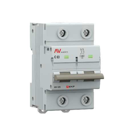 Выключатель автоматический ВА МОД AV-125 2П 63A D 10кА AVERES EKF