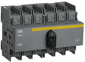 Выключатель-разъединитель модульный ВРМ-3 3P 100А IEK