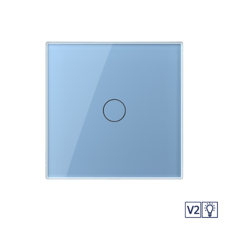 Сенсорный диммер версия 2, 1 клавиша 1 пост Синий Livolo