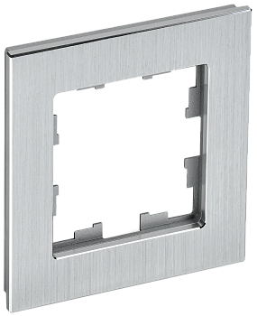 BRITE Рамка 1-мест. РУ-1-1-БрА металл алюм. IEK