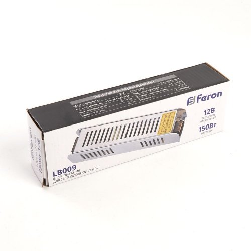 Блок питания для светодиодной ленты 150W 12V (драйвер), LB009 Feron фото 3