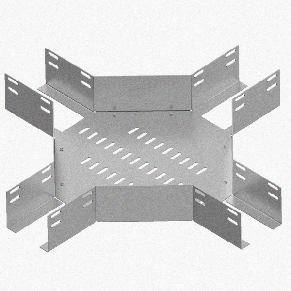 Лоток крестообразный перфорированный КМ 400х100 УХЛ1, горячее цинкование S1,5