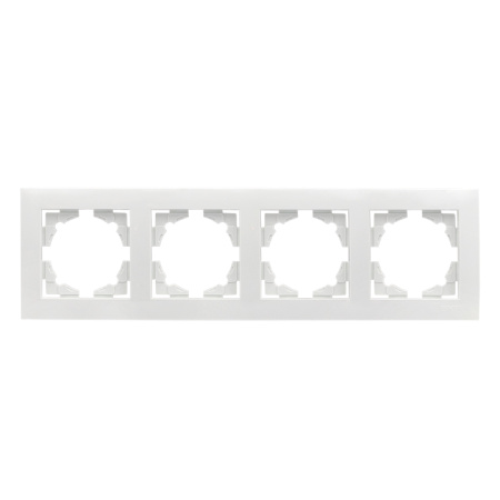 Валенсия Рамка 4-местная белая EKF