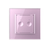 Двухклавишный сенсорный выключатель Module, цвет розовый Livolo