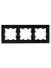 BRITE Рамка 3-мест. РУ-3-2-Бр стекло черн. матовый IEK