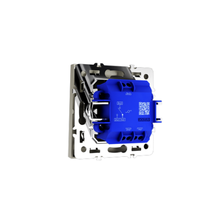 Проходной переключатель встраиваемый Voltum S70 одноклавишный 10А, (шелк)