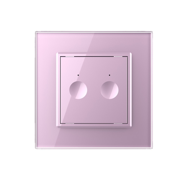 Двухклавишный сенсорный выключатель Module, цвет розовый Livolo