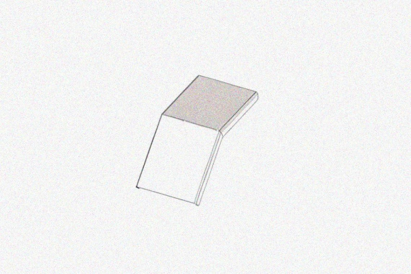 Крышка лотка КЛС 150х100-45 У3 для поворота трассы вниз на 45, окрашенная, S1,0