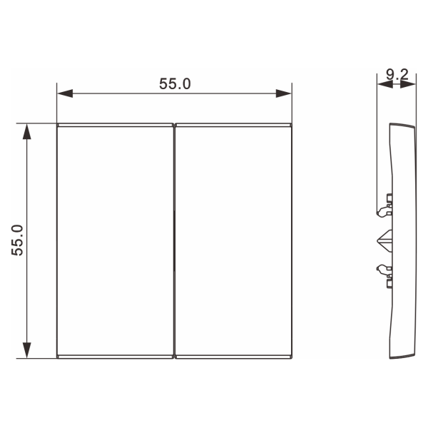 Donel A07 матовый кашемир клавиша для перекрёстного переключателя 2-я, серия DB