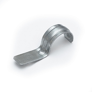 Скоба металлическая однолапковая СМО d25-26 мм для монтажного пистолета (без отверстий) (100 шт/уп) Промрукав