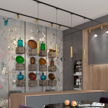 Трехфазный трековый св/д cветильник,провод 1м IP20 LED 4000K 12W 220V золото MAIS LED NOVOTECH