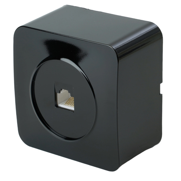 Розетка RJ-45 открытой установки, 1-местная, STEKKER, серия София, черный, MST00-20-02 Розетка RJ-45 открытой установки, 1-местная, STEKKER, серия София, черный, MST00-20-02