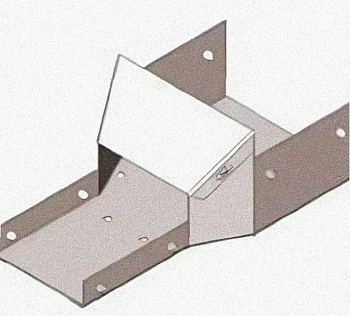Лоток переходной замковый ЛПЗ 400х100-400х65 УТ1,5 горячее цинкование, S1,5