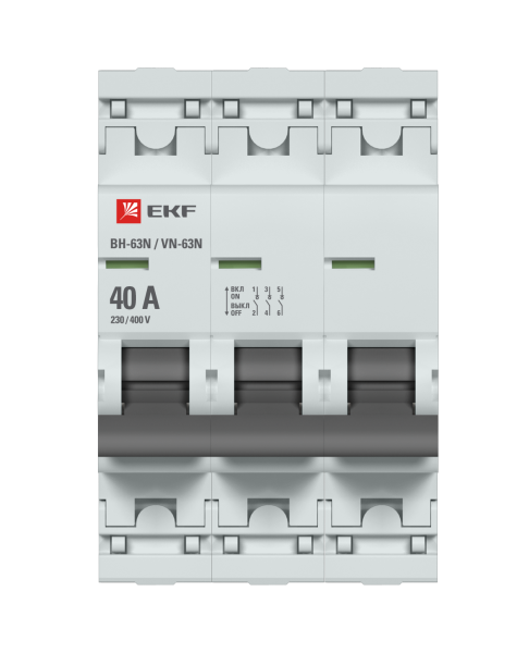 Выключатель нагрузки 3П 40А ВН-63N PROxima EKF