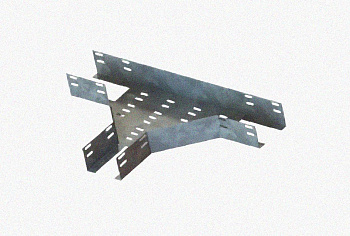 Лоток тройниковый перфорированный ОТ 50х25 УТ1,5, горячее цинкование, S1,5