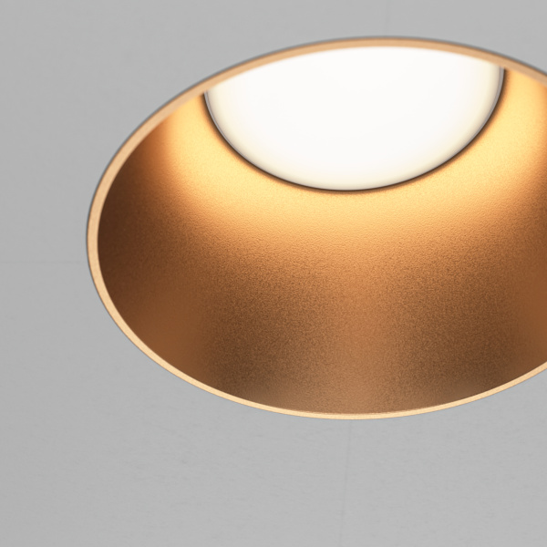 Встраиваемый светильник 1*GU10 20Вт Матовое Золото IP20 Downlight DL051-01-GU10-RD-WMG Technical Maytoni