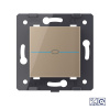 Одноклавишная сенсорная кнопка Quadro 12/24В, цвет золотой (механизм) Livolo