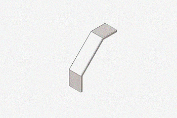 Крышка лотка замкового КЛСЗ 200х65-90 УХЛ1 для поворота трассы вниз на 90, горячее цинкование, S1,5