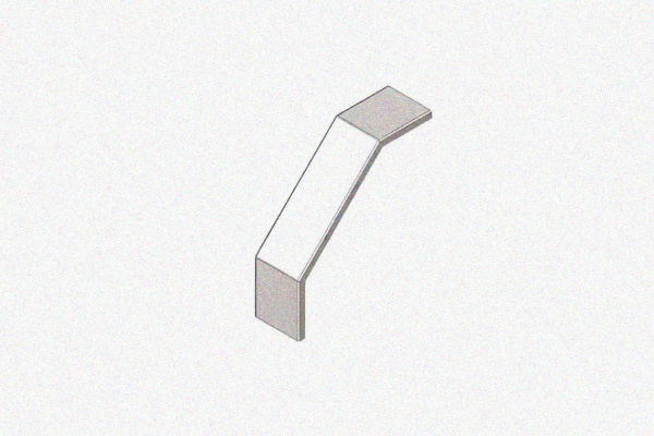 Крышка лотка замкового КЛСЗ 200х65-90 УХЛ1 для поворота трассы вниз на 90, горячее цинкование, S1,5