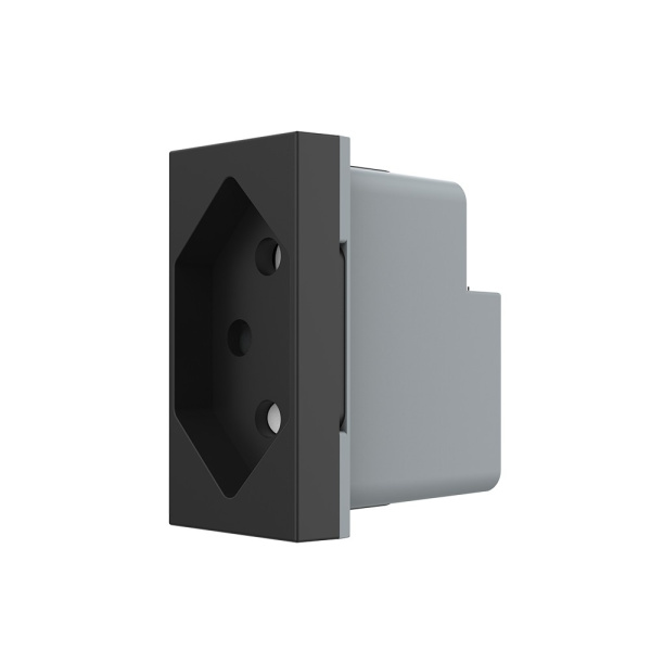 Розетка электрическая 1/2 с заземлением 13A, цвет черный (механизм) Livolo Розетка электрическая 1/2 с заземлением 13A, цвет черный (механизм) Livolo