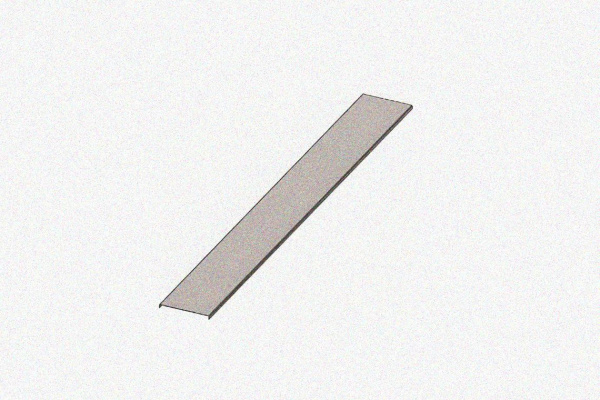 Крышка лотка цельного КЛЦ200х3000 УТ1,5, оцинкованный лист, S1,0