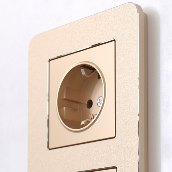 Platinum Рамка на 2 поста шампань Werkel