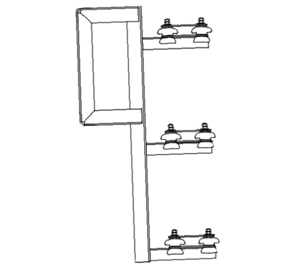 Кронштейн троллейный К33БС У1, окрашенный, тролеедержатель К266 У1 - 3 шт.