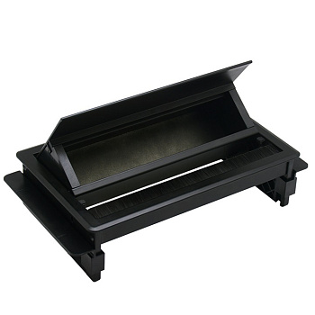 Donel Настольный встраиваемый розеточный блок 8 мод. (4 мод. 45х45), черный