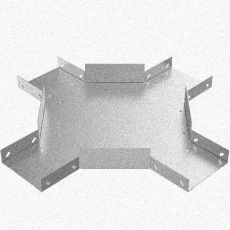Лоток крестообразный замковый глухой КМЗГ 300х50 УТ1,5, горячее цинкование, S1,0