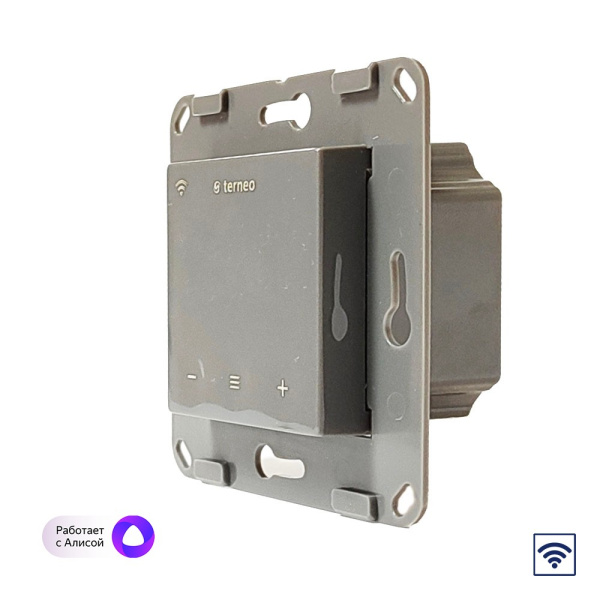 Терморегулятор Terneo SX для рамки Livolo с сенс.упр., Wi-Fi, внешний датчик темп., серый (мех.) Терморегулятор Terneo SX для рамки Livolo с сенс.упр., Wi-Fi, внешний датчик темп., серый (мех.)