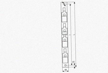 Стойка кронштейна рожкового криволинейного К1351.001-09 УТ1,5 горячее цинкование, 11 рожков, L1440, S3,0