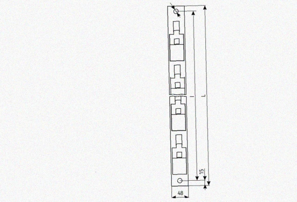 Стойка кронштейна рожкового криволинейного К1351.001-09 УТ1,5 горячее цинкование, 11 рожков, L1440, S3,0