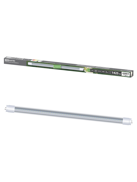 Лампа светодиодная линейная Т8 15 Вт, 230 В, 6500 К, G13, 600 мм, прозрачная TDM Лампа светодиодная линейная Т8 15 Вт, 230 В, 6500 К, G13, 600 мм, прозрачная TDM