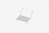 Крышка лотка КЛП 100х100-45 УХЛ1 для поворота трассы вверх на 45, горячее цинкование, S1,5