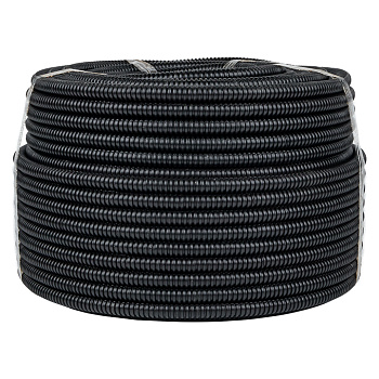 Труба гофр, ПНД с протяжкой d16 мм (25 м) черная EKF-Plast