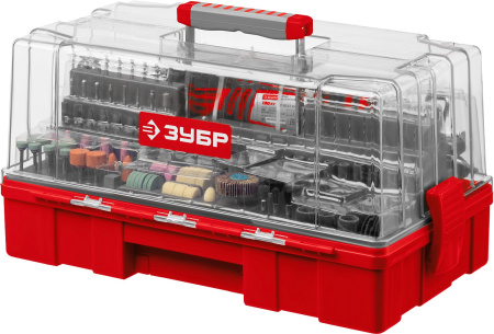 Электрический гравер с набором насадок, 242 предмета, в кейсе ЗУБР