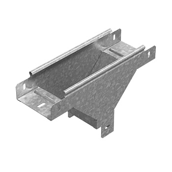 Ответвитель Т-образный вертикальный к лотку 150х80, толщ. 1,0 мм, гор. цинк Ostec