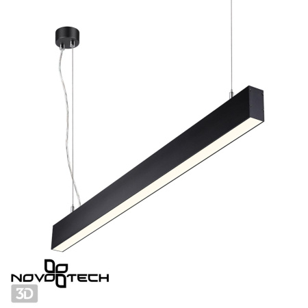Св-к подвесной св/д IP20 LED 4000K 30W вниз + 12W вверх 220V ITER черный NOVOTECH