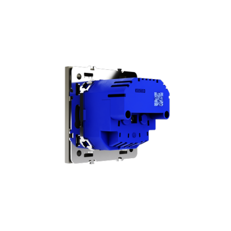 Розетка встраиваемая Voltum S70 с заземлением и защитными шторками, 16А, с USB, A+C, (шелк)