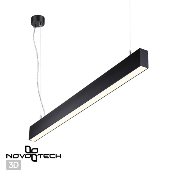 Св-к подвесной св/д IP20 LED 4000K 30W вниз + 12W вверх 220V ITER черный NOVOTECH
