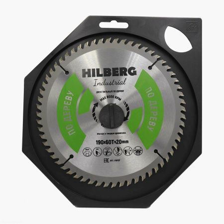 Диск пильный Industrial Дерево 190*20*60Т HW197 Hilberg
